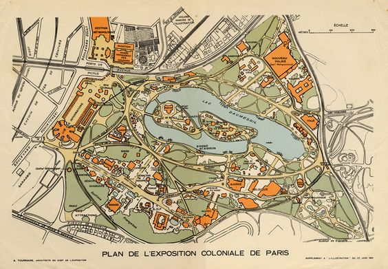 Plan Exposition Coloniale Paris